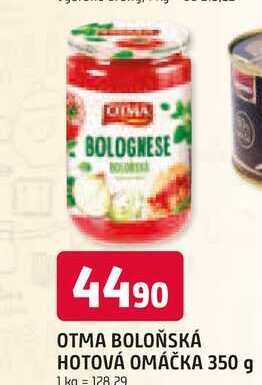 OTMA BOLOŇSKÁ HOTOVÁ OMÁČKA 350 g 