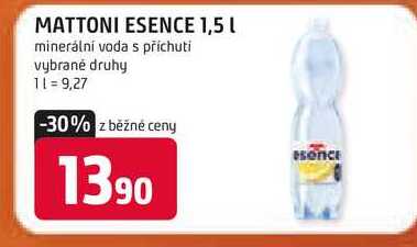 MATTONI ESENCE 1,5 L minerální voda s příchuti 