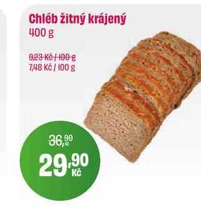 Chléb žitný krájený 400 g