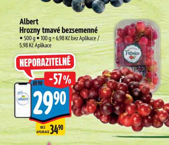 Albert Hrozny tmavé bezsemenné 500 g 