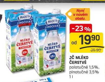 JČ MLÉKO ČERSTVÉ 1l