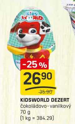KIDSWORLD DEZERT čokoládovo-vanilkový 70 g 