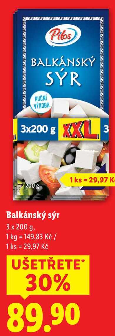 Balkánský sýr, 3x 200 g
