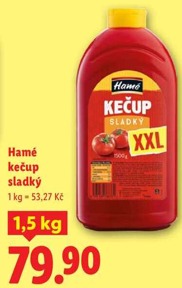 Hamé kečup sladký, 1,5 kg