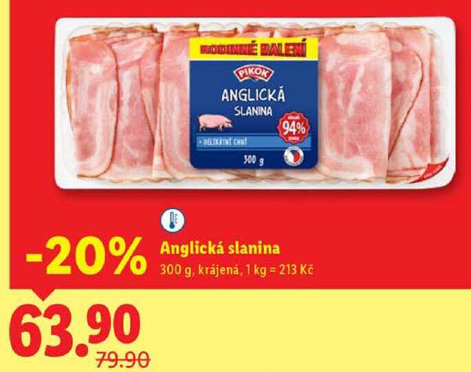 Anglická slanina, 300 g