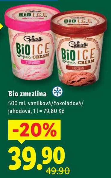 Bio zmrzlina, 500 ml