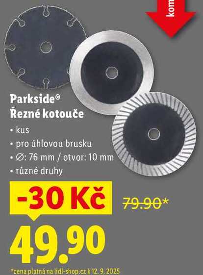 Parkside Řezné kotouče 