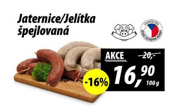 Jaternice/Jelítka špejlovaná, 100 g