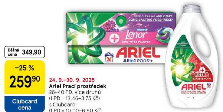 Ariel Prací prostředek, 26-40 PD, více druhů  