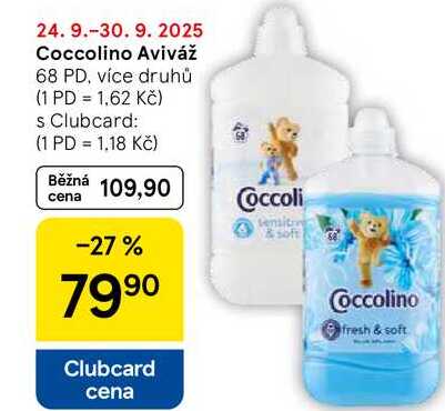 Coccolino Aviváž, 68 PD, více druhů 