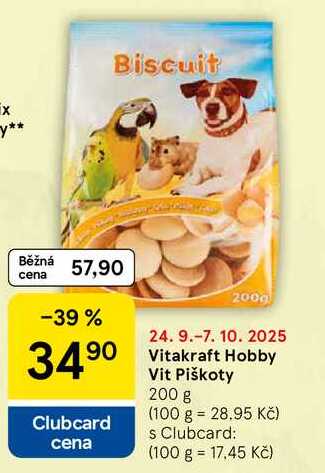 Vitakraft Hobby Vit Piškoty, 200 g  