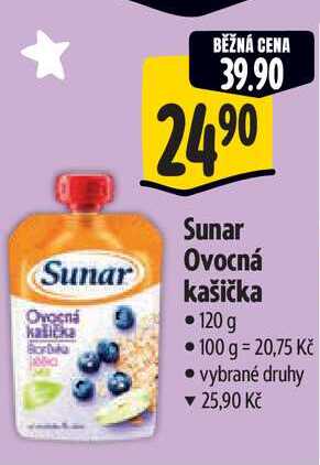   Sunar Ovocná kašička 120 g  