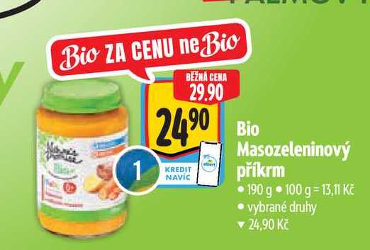   Bio Masozeleninový příkrm 190 g 