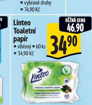   Linteo Toaletní papír vlhčený  60 ks 
