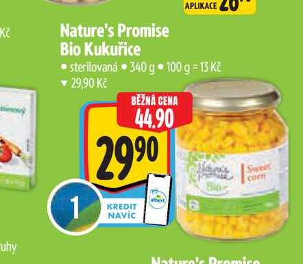   Nature's Promise Bio Kukuřice 340 g