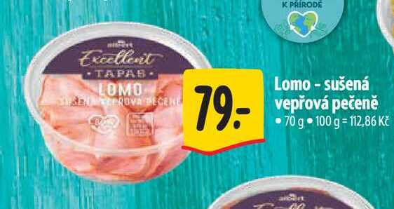   Lomo - sušená vepřová pečeně 70 g  