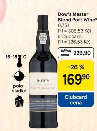 Dow's Master Blend Port Wine, 0,75 l