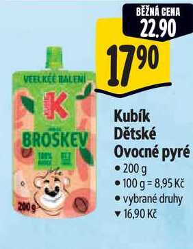 Kubík Dětské Ovocné pyré, 200 g