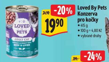 Loved By Pets Konzerva pro kočky, 415 g 