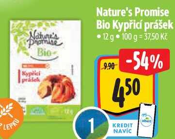 Nature's Promise Bio Kypřicí prášek, 12 g