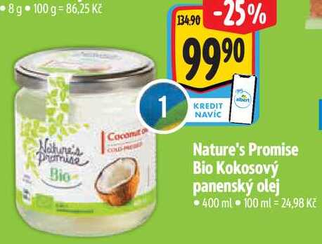Nature's Promise Bio Kokosový panenský olej, 400 ml
