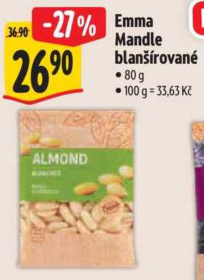 Emma Mandle blanšírované, 80 g