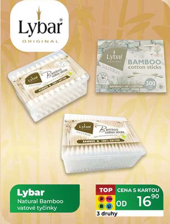 Lybar Natural Bamboo vatové tyčinky  
