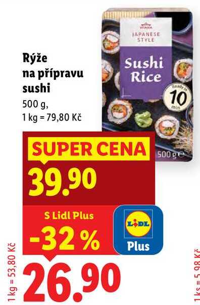  Rýže na přípravu Sushi, 500 g