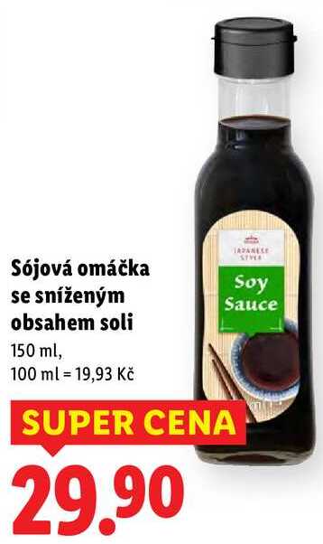 Sójová omáčka se sníženým obsahem soli, 150 ml