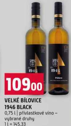 VELKÉ BÍLOVICE 1946 BLACK 0,75 l