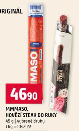 MMMASO, HOVĚZÍ STEAK DO RUKY 45 g