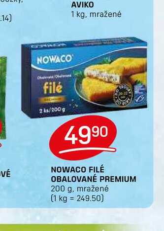 NOWACO FILÉ OBALOVANÉ PREMIUM 200 g, mražené 