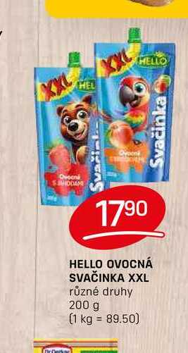 HELLO OVOCNÁ SVAČINKA XXL různé druhy 200 g 