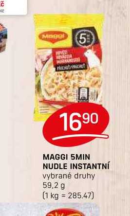 MAGGI 5MIN NUDLE INSTANTNÍ vybrané druhy 59,2 g 