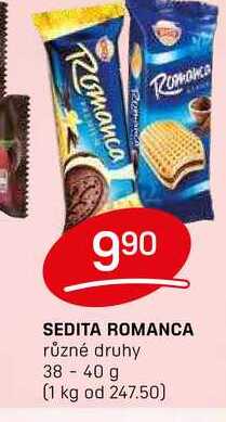 SEDITA ROMANCA různé druhy 38 - 40 g 