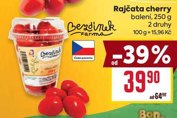 Rajčata cherry balení, 250 g