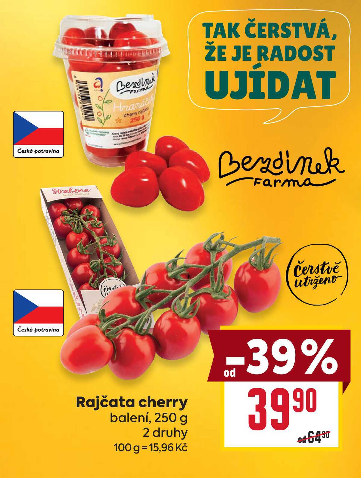 Rajčata cherry balení, 250 g