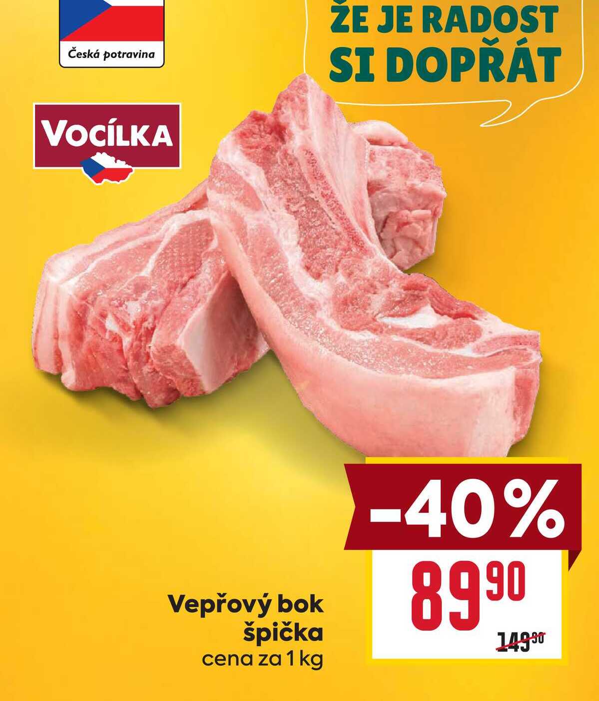 Vepřový bok špička cena za 1 kg 