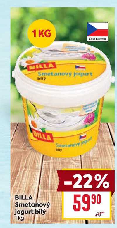 BILLA Smetanový jogurt bílý 1 kg