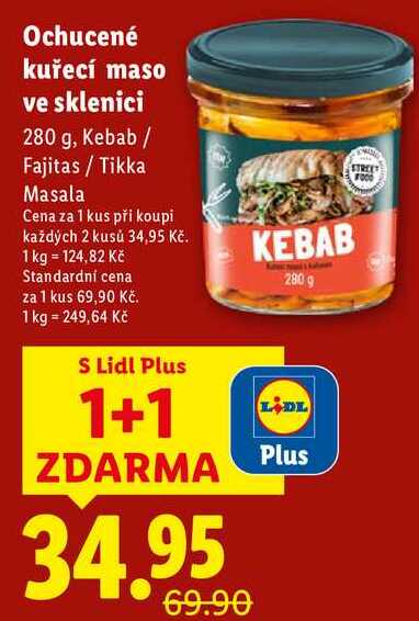 Ochucené kuřecí maso ve sklenici, 280 g