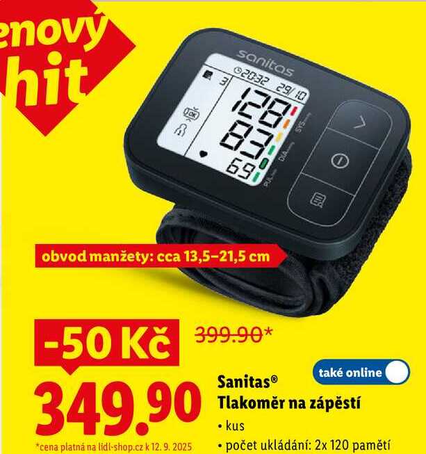 Sanitas Tlakoměr na zápěstí 