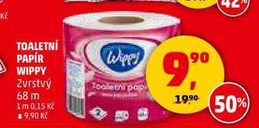 TOALETNÍ PAPÍR Wippy 2vrstvý, 68 m  
