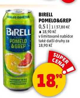 BIRELL POMELO&GREP, 0,5 l