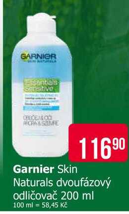 Garnier Skin Naturals dvoufázový odličovač 200 ml  