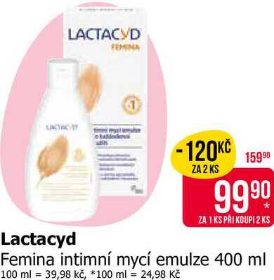 Lactacyd Femina intimní mycí emulze 400 ml 