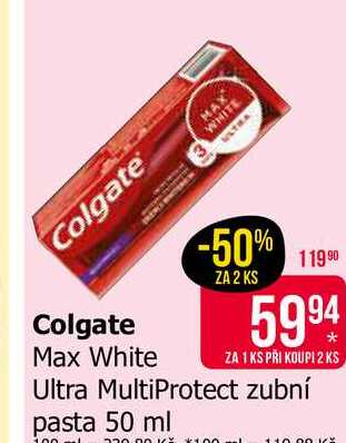 Colgate Ultra MultiProtect zubní Max White pasta 50 ml 