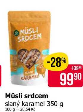 Müsli srdcem slaný karamel 350 g