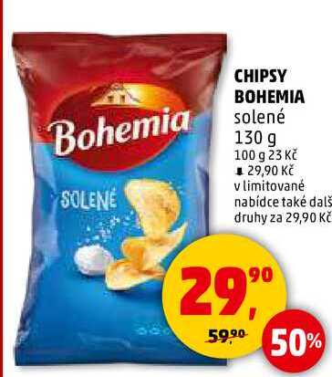 CHIPSY BOHEMIA solené, 130 g