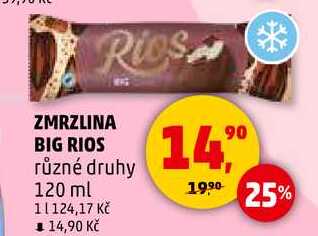 ZMRZLINA BIG RIOS různé druhy, 120 ml  