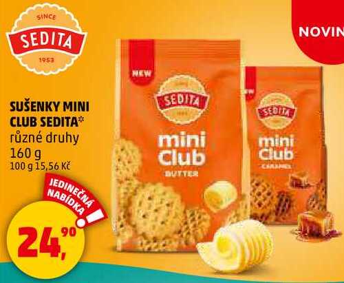 SUŠENKY MINI CLUB SEDITA různé druhy, 160 g 